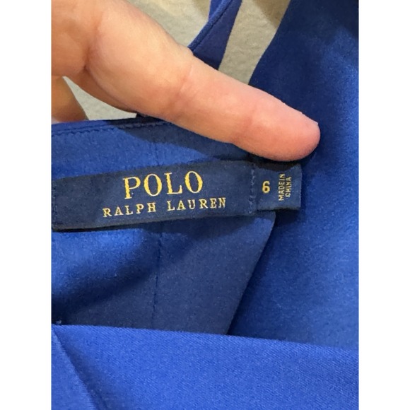 Polo Ralph Lauren Blue Fit & Flare Sleeveless Babette Dress $245 Size 6 - Picture 5 of 9